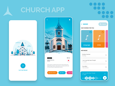 Church App 2020 Design 2020 ui trends app branding church church design design illustration rkhd typography ui ux website