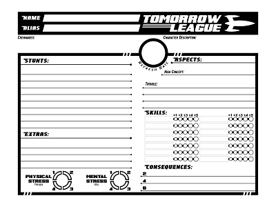 Charactersheet:  The Tomorrow League