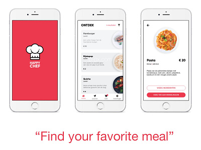 Happy Chef app (Dutch) app application design uidesign uiux