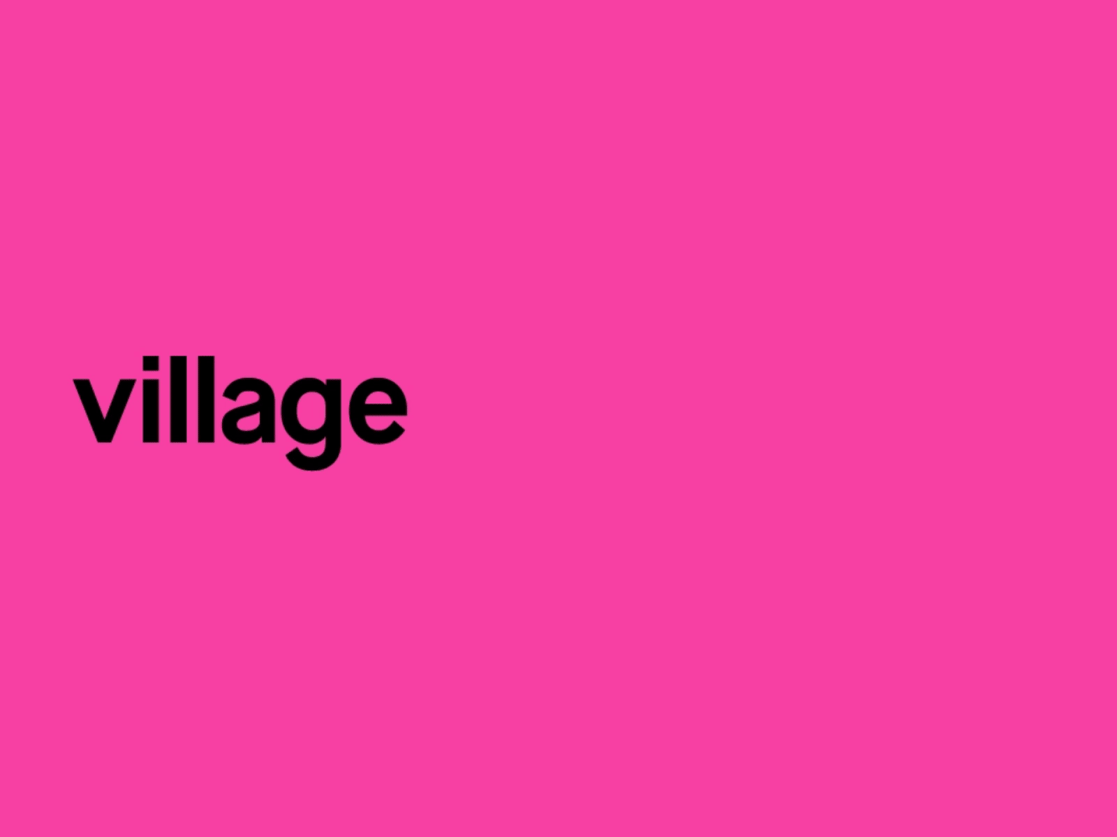 village - logo animation after effect animation color logo logoanimated logoanimation minimal minimalist motion motion design typography