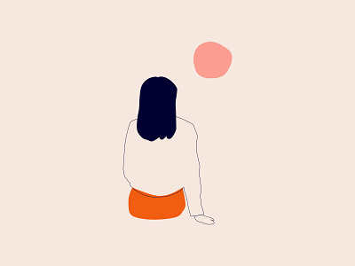 Sun art character character design design flat design flat illustration girl graphic design illustration illustrator line art lines minimal minimalist pink simple simplicity vector woman