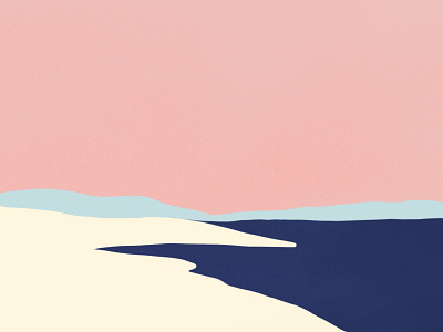 L'île art color design illustration minimal pink procreate procreate app simple simplicity