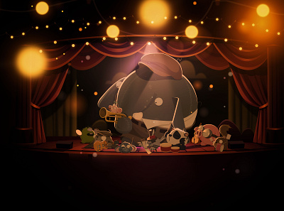 The Band animation chara characters childrens book design elephant hero hein illustration illustrator ollimania