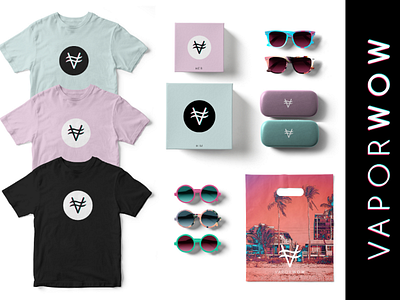 Vaporwow - personal project brand brand design brand identity branding gadget gadgets logo logotype vaporwave