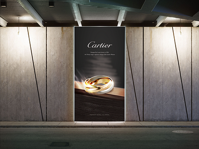 Cartier Trinity ring mockup advertising cartier design graphic photoshop