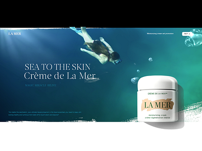 La Mer Promotion main page advertising design photoshop promotion web