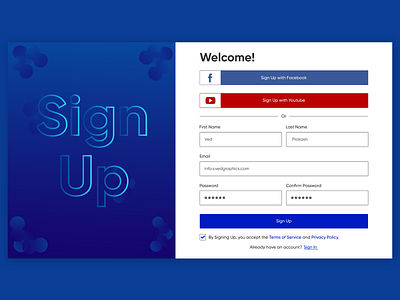 Sign Up Screen sign up sign up ui signup signup form signup page signupform ui ux uidesign uiux web design webdesign