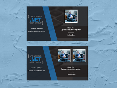 Templates for Springfield .Net User Group adobe adobexd practice speaker techgroup template