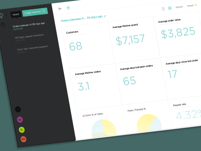 Segmenting data | Experimenting with sidebar ux