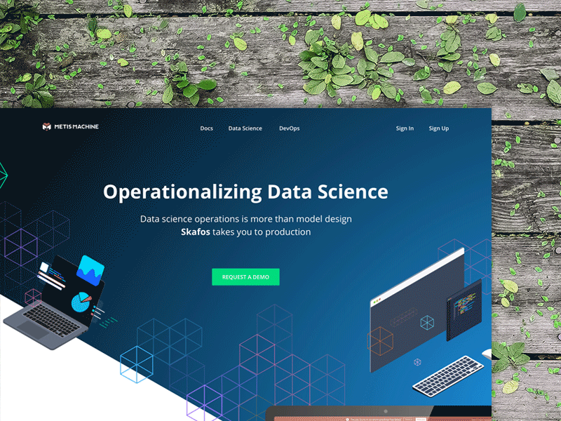 Metis Homepage Design animation blockchain blue data desktop gif icons science tech ui ux