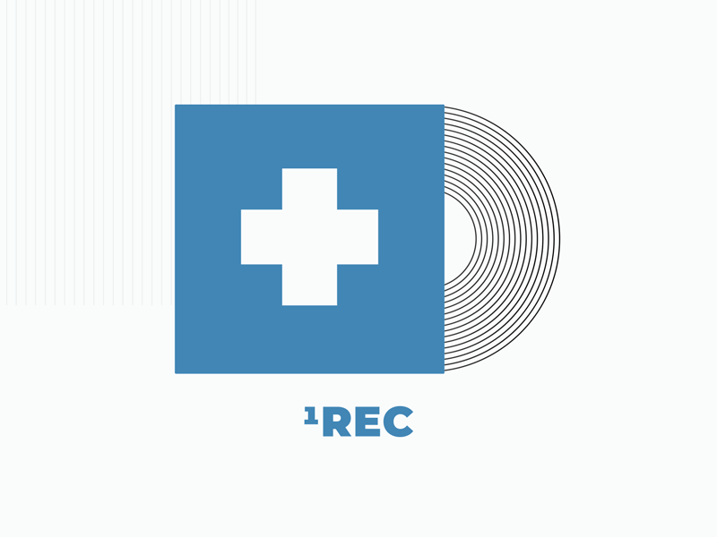 My One Rec Logo blue branding design health icon logo medical plus