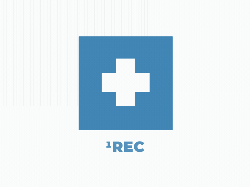 My One Rec logo sequence animation blue branding design health logo ux