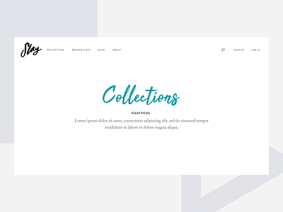 Slam Collections Concept animation desktop gallery grid teal ux