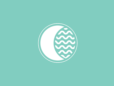 Aqua Luna aqua aqualuna brand icons logo luna minimal moon waves