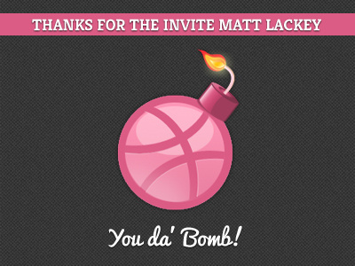 Thanks Matt Lackey bomb dribble icon thank you