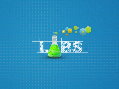 Labs blue blueprint bubbles green grid illustrator labs photoshop