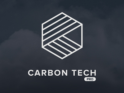 Carbon Tech Pro blue branding dark design hexagon icons illustration logo texture
