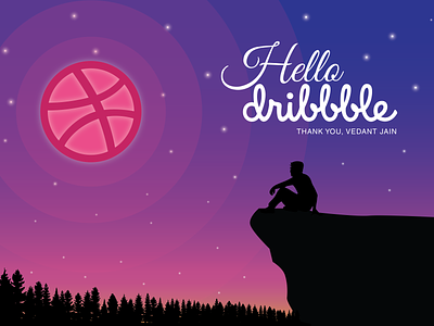 Hello Dribbble! adobe illustrator debut first shot firstshot illustraion