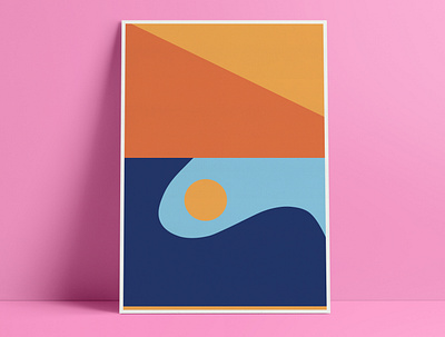 Beach Sunset abstract beach branding design flat graphic illustration illustrator minimal ocean san francisco sunrise sunset