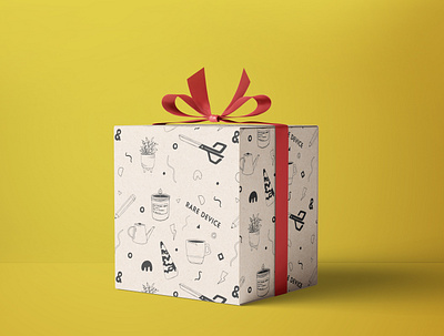 Wrapping Paper black and white branding design flat graphic illustration illustrator logo package design photoshop vector wrapping paper