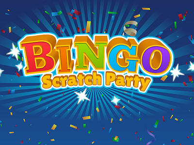 Bingo Scratch Party Logo game logo type