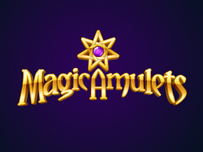 Magic Amulets game logo type typography