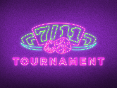 Tournament Logo app casino game logo neon type typography