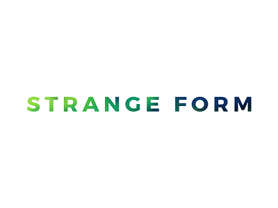 Strange Form logo gradient logo type typography