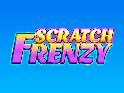 Scratch Frenzy app casino game icon illustration type typography vector