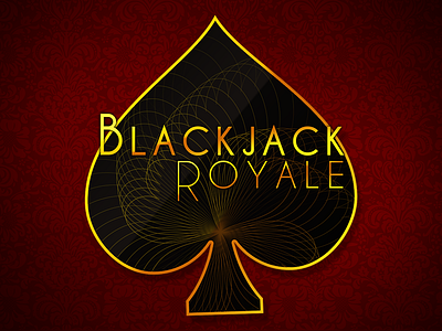 Blackjack Royale app blackjack casino game icon illustration type typography vector