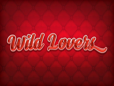 Wild Lovers Logo casino metallic shiny slots text treatment type valentines vegas