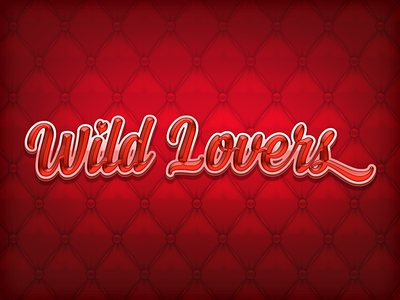 Wild Lovers Logo casino metallic shiny slots text treatment type valentines vegas