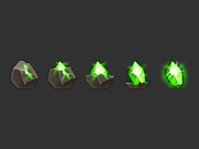 Twitch Sub Badges badge badges crystal game glowing green icons mine mining rock stone twitch