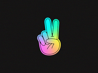 ✌️ chill hand peace sticker vibes