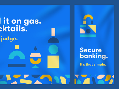 Financial Shapes 02 bank bank brand banking banking app brand brand identity brand system cocktails finance geometry playful shapes