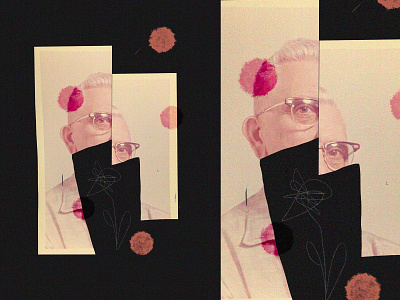 C012 collage cut paper editorial found photo sketch