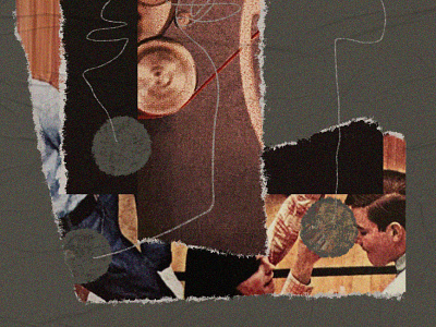C013 collage editorial ephemera found photo procreate sketch texture torn paper