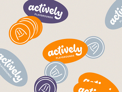 Actively 05 active actively brand identity custom wordmark lettering logotype outdoor play playground swingset wordmark