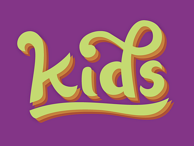 Kids Vector Type hand lettering lettering ligature type typography