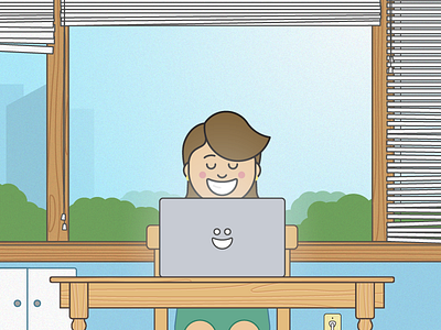 Online Shoppin' character happy illustration linework motion motion graphics vector