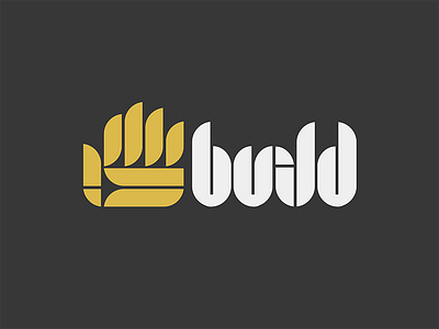 Build branding build flat hand logo logomark mark wichita