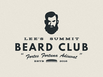 Lee's Summit Beard Club beard club lees summit logo missouri type type lockup vintage