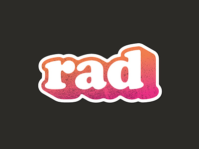 rad 80s cooper black rad sticker sticker mule