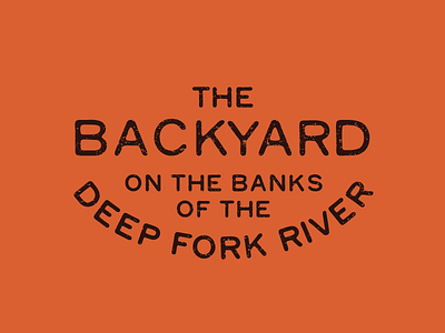 Deep Fork River badge letters lockup type type lockup typographic badge typography