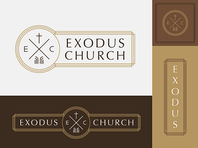 Exodus Church badge church cross exodus logo optima sea seal