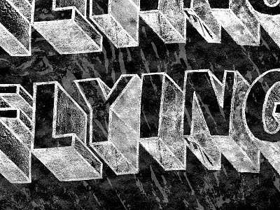Flying analog letters flying hand lettering lettering letters shadow type texture