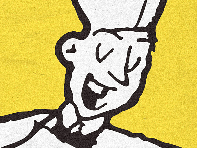 Happy Waiter diner fifties happy illustration sketch waiter