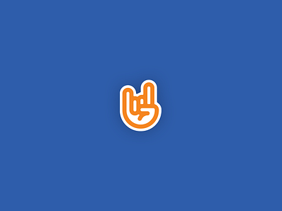 SK8R BOI hand hand icon icon logo monoline rock on