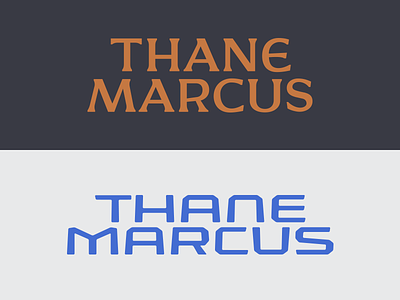 Thane Marcus 01 crit critique custom lettering custom type lettering logotype nameplate personal brand type wordmark