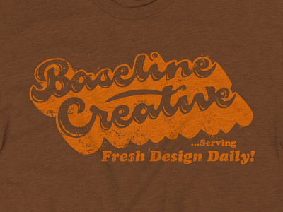 Fresh Design Daily! 70s custom lettering funky lettering shagadelic tshirt